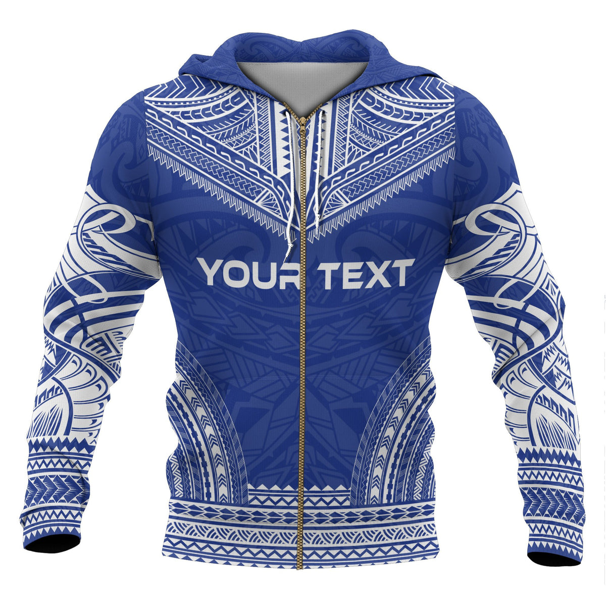 Chuuk Polynesian Chief Custom Zip up Hoodie Flag Version - Polynesian Pride