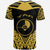 Yap T Shirt Unique Eagle Feather Texture Black Yellow - Polynesian Pride