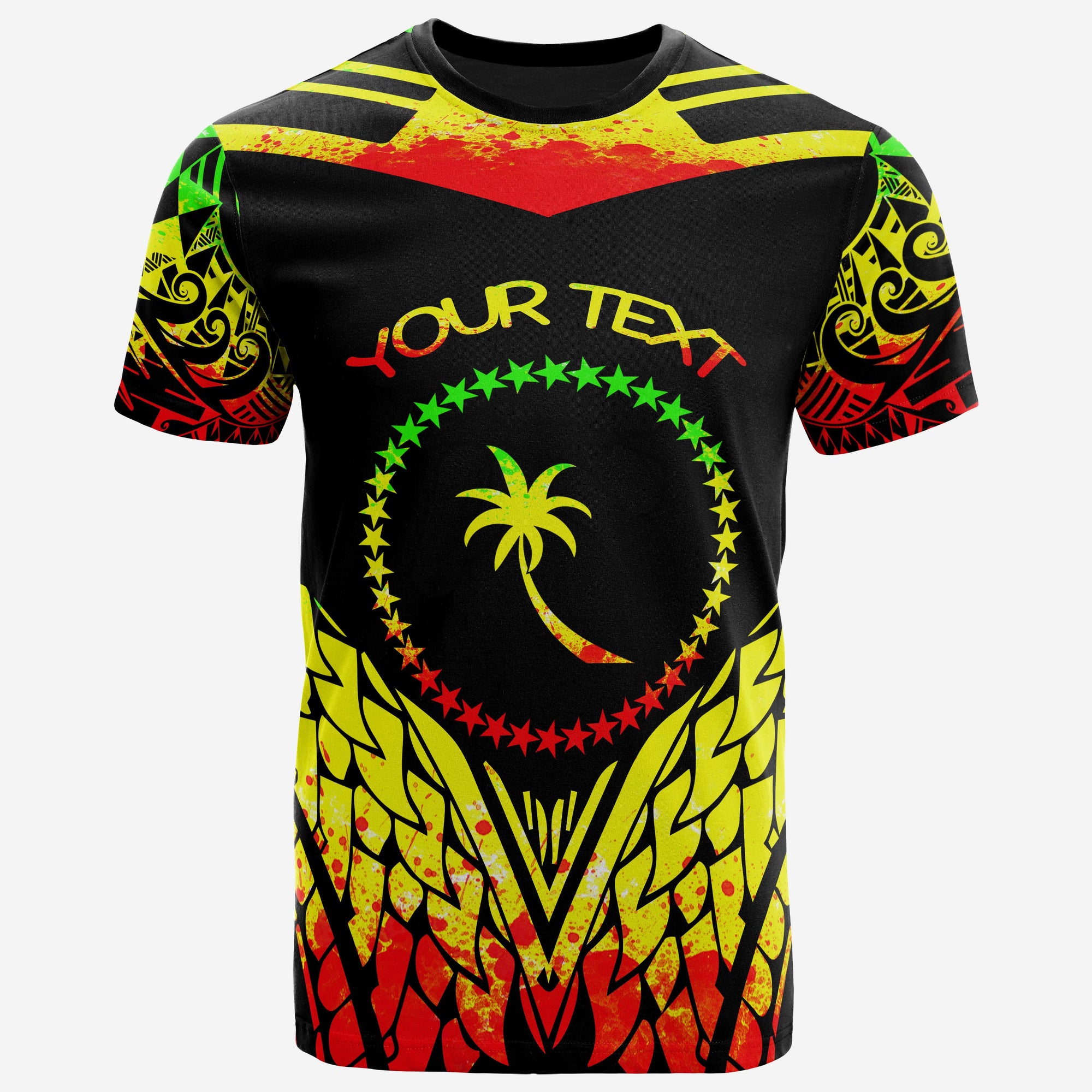 Chuuk Custom T Shirt Unique Eagle Feather Texture Reggae Unisex Reggae - Polynesian Pride