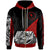 Chuuk Custom Zip Hoodie Polynesian Diagonal Pattern Red Unisex Red - Polynesian Pride