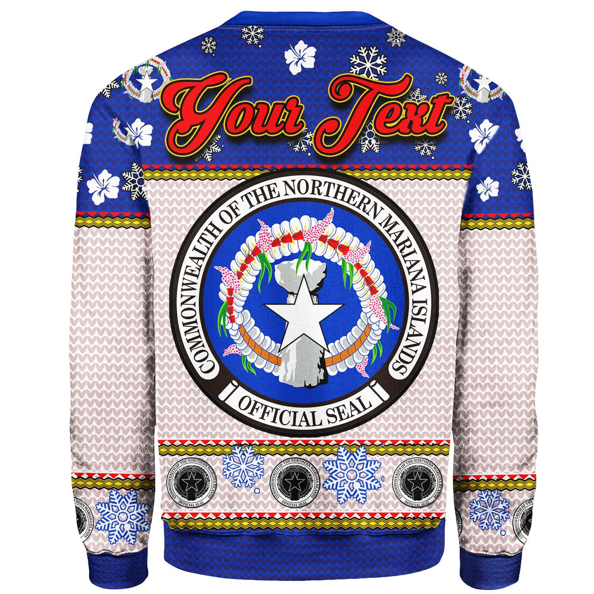 Northern Mariana Islands Custom Personalised Christmas Sweater - Santa Claus Polynesian Tattoo - Polynesian Pride