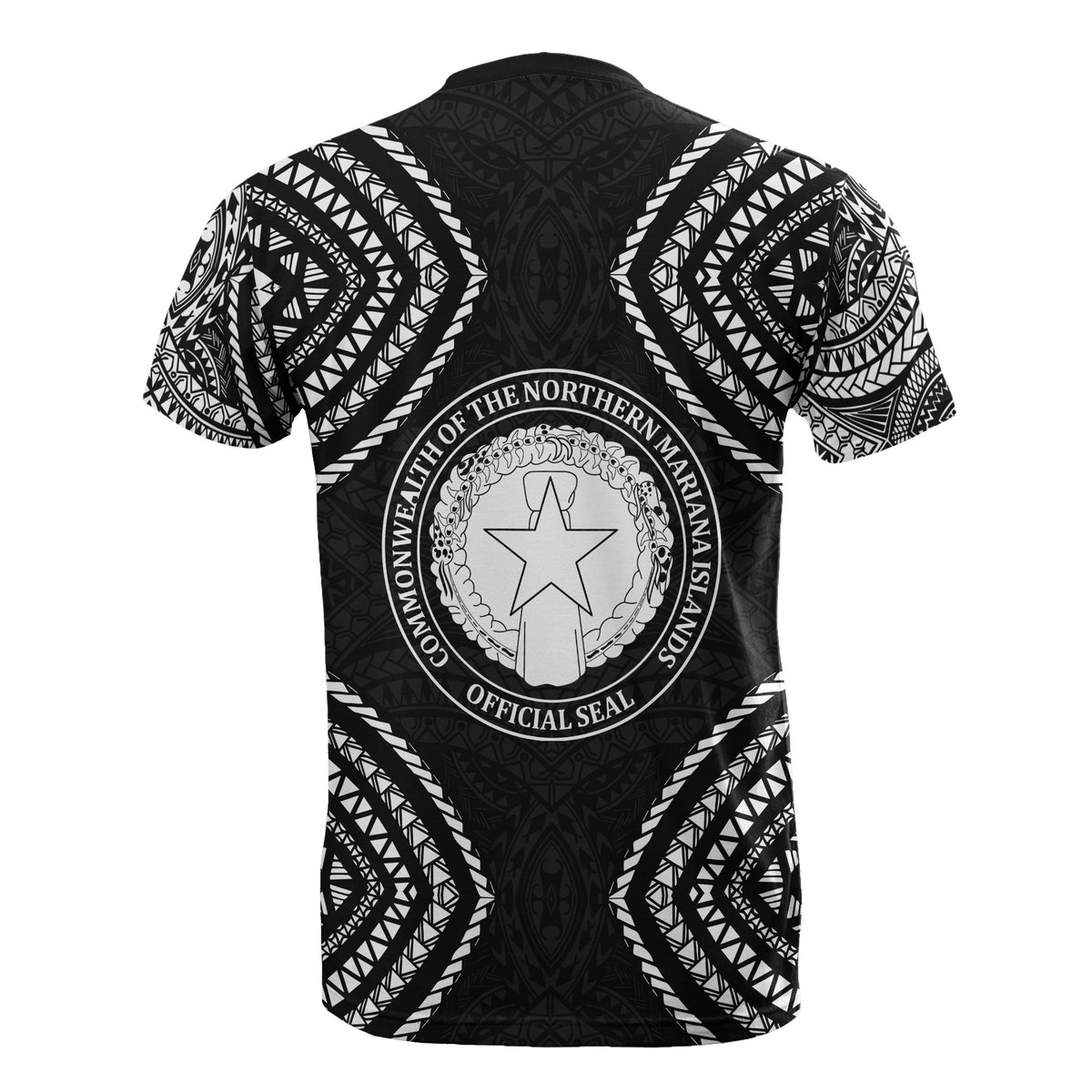 Northern Mariana Islands Micronesia T Shirt Black Warrior Style - Polynesian Pride