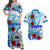 Custom Special Samoa HRPP Party Matching Dress and Hawaiian Shirt Tribal Samoan Hibiscus Design LT9 Blue - Polynesian Pride