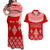 Custom Merry Christmas Tonga Kupesi Ngatu Matching Dress and Hawaiian Shirt LT9 Red - Polynesian Pride