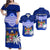 Custom Polynesian Matching Hawaiian Shirt and Dress Fiji Tapa with Coat Of Arms LT9 Blue - Polynesian Pride