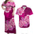 Polynesian Flower Tribal Matching Dress and Hawaiian Shirt Pink LT9 Pink - Polynesian Pride