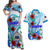 Special Samoa HRPP Party Matching Dress and Hawaiian Shirt Tribal Samoan Hibiscus Design LT9 Blue - Polynesian Pride