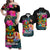 Tahiti Tiki Couple Matching Dress and Hawaiian Shirt Tropical Tribal Love Tahiti LT9 Blue - Polynesian Pride