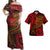 Samoa Matching Dress and Hawaiian Shirt Polynesian Red Shark Red - Polynesian Pride