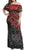 Samoa Matching Dress and Hawaiian Shirt Polynesian Red Turtle - Polynesian Pride