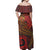 American Samoa Matching Dress and Hawaiian Shirt Polynesian Red Shark - Polynesian Pride