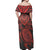 Samoa Matching Dress and Hawaiian Shirt Polynesian Red Turtle - Polynesian Pride