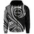 Custom Cook Islands Hoodie Black Polynesian Wave Style LT9 Zip Hoodie Black - Polynesian Pride