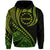 Custom Cook Islands Hoodie Green Polynesian Wave Style LT9 Hoodie Green - Polynesian Pride