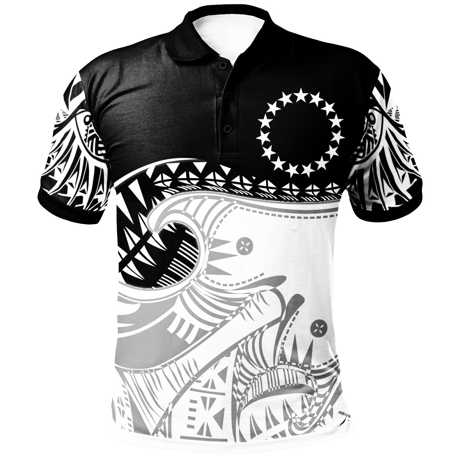 Cook Islands Custom Polo Shirt Dynamic Sport Style Unisex Black - Polynesian Pride