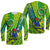 (Custom Personalised) Cook Islands Long Sleeve Shirt Artsy Style - Green LT9 Unisex Green - Polynesian Pride