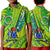 Cook Islands Polo Shirt Artsy Style Green LT9 Kid Green - Polynesian Pride