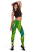 Cook Islands Women Legging Artsy Style - Green LT9 Green - Polynesian Pride