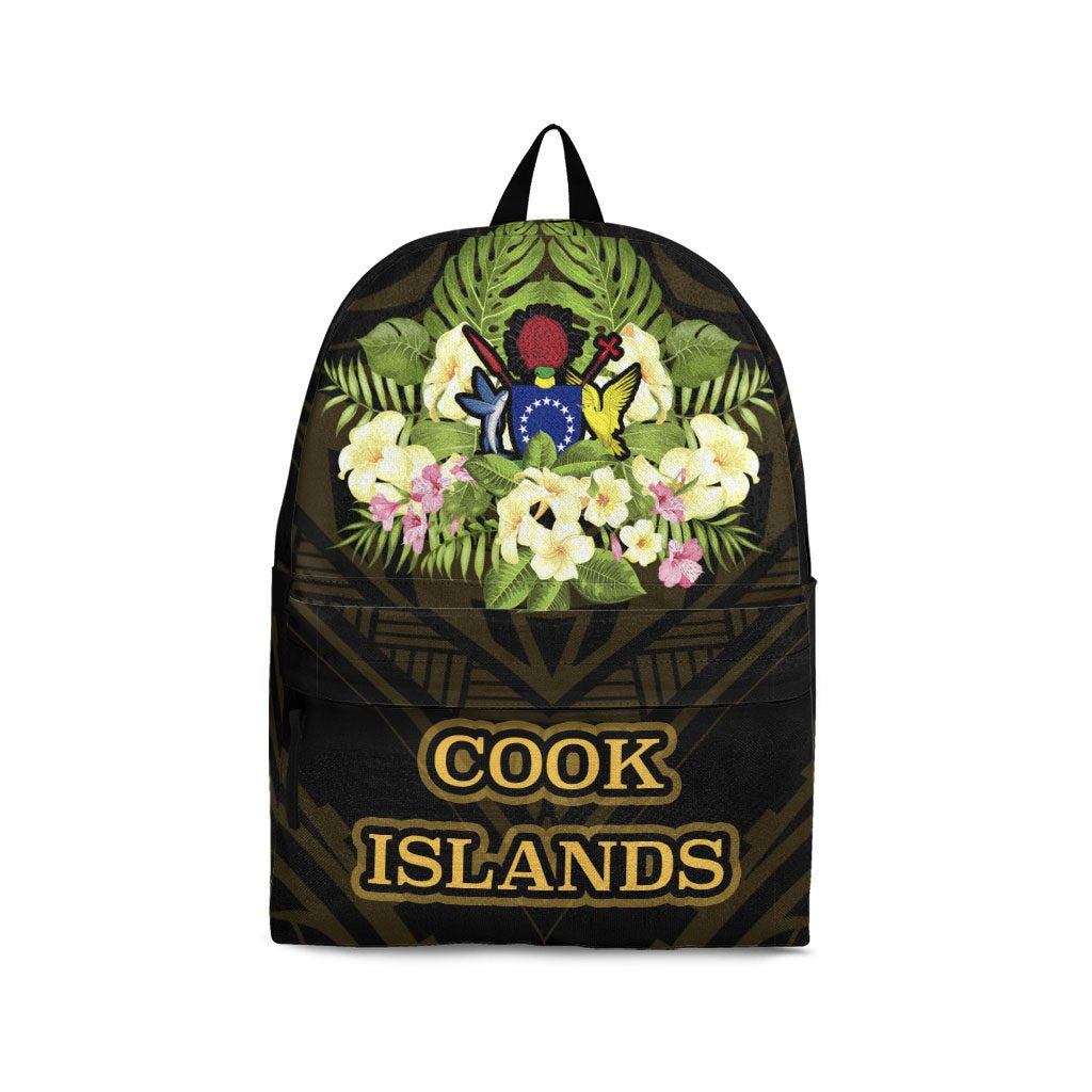 Cook Islands Backpack - Polynesian Gold Patterns Collection Black - Polynesian Pride