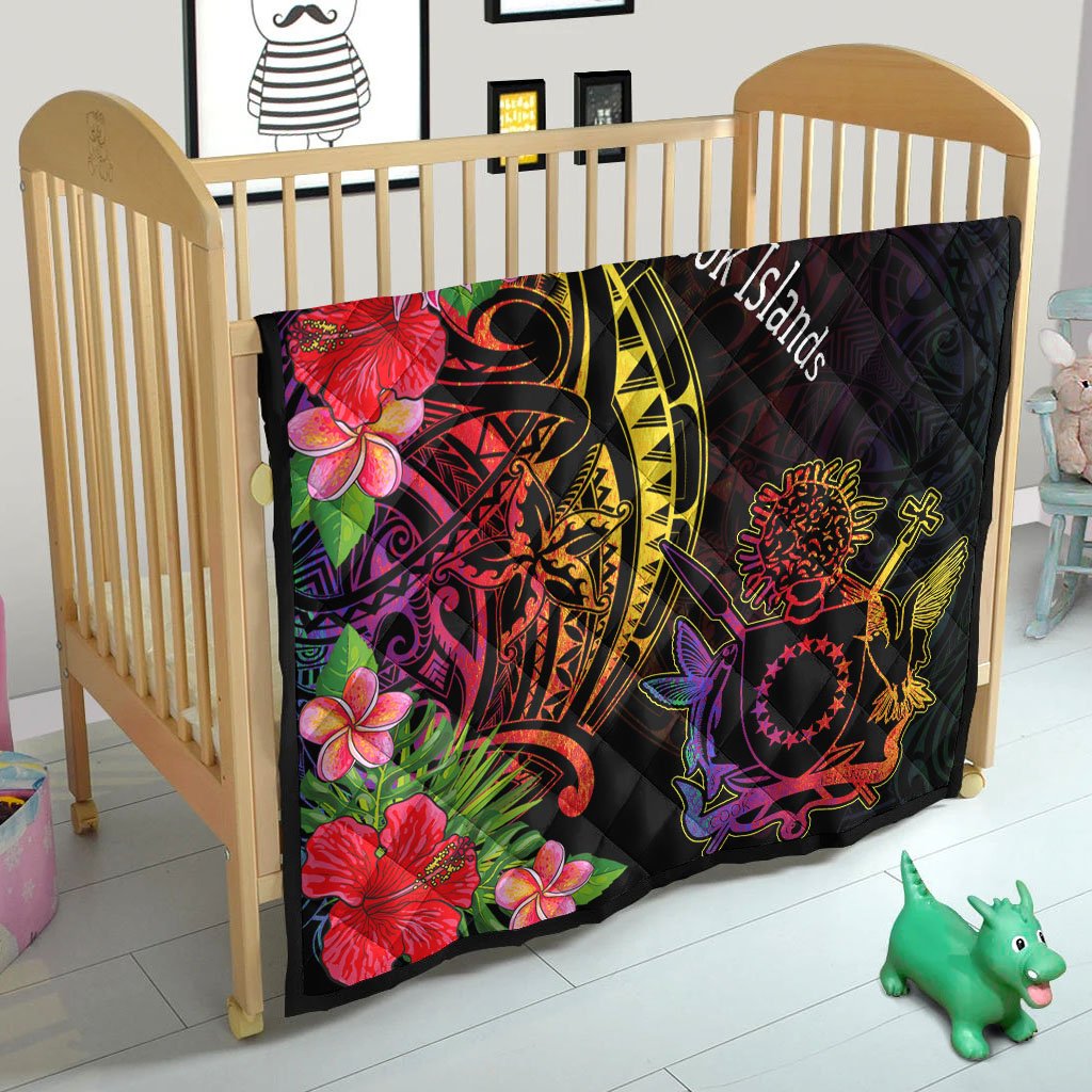 Cook Islands Premium Quilt - Tropical Hippie Style - Polynesian Pride
