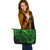 Cook Islands Leather Tote - Green Color Cross Style - Polynesian Pride