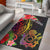 Cook Islands Area Rug - Tropical Hippie Style Black - Polynesian Pride