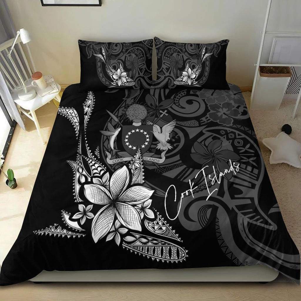 Cook Islands Bedding Set - Fish With Plumeria Flowers Style - Polynesian Pride