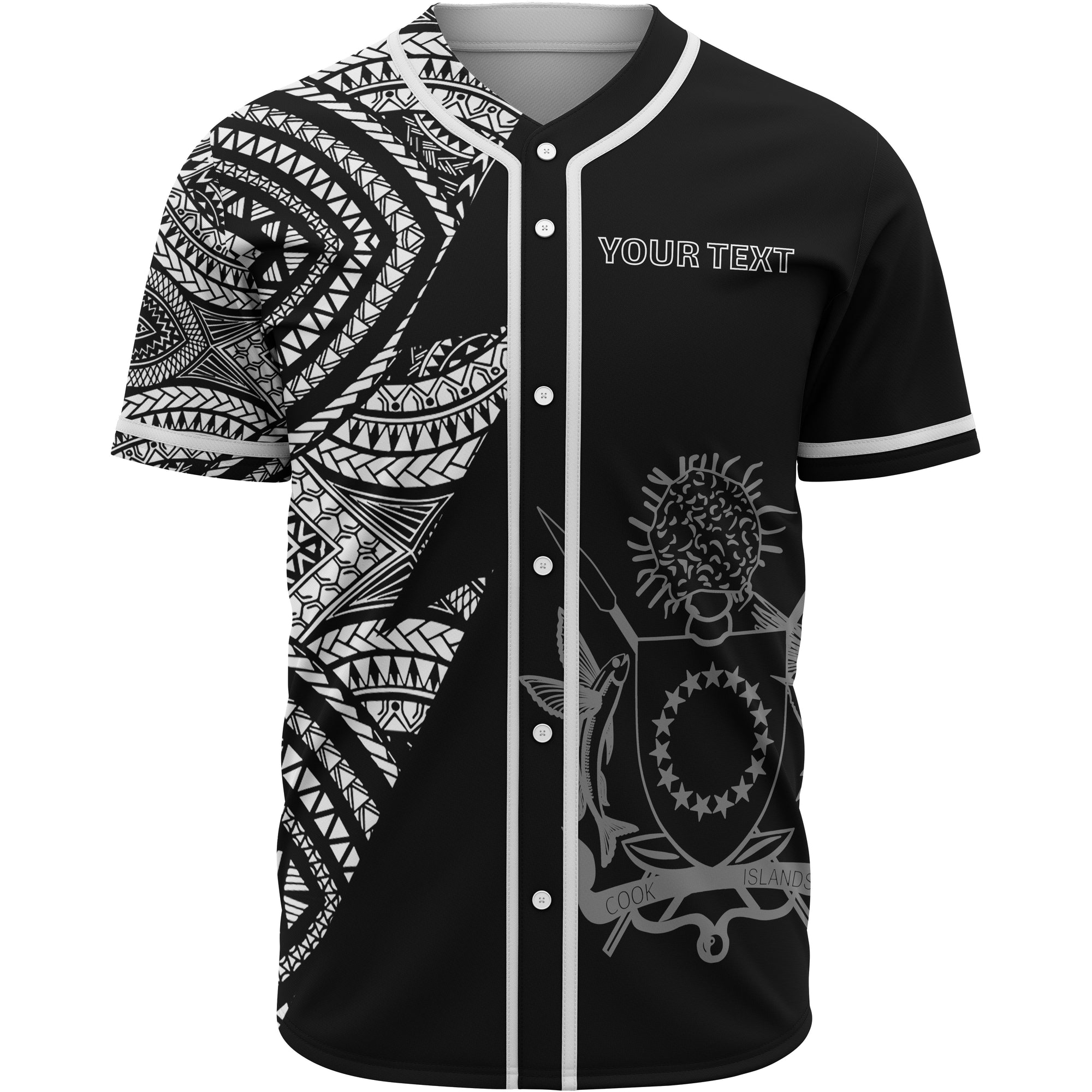 Cook Islands Custom Personalized Baseball Shirt - Flash Style White Unisex White - Polynesian Pride