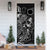 Cook Islands Door Cover Turtle Hibiscus Black - Polynesian Pride