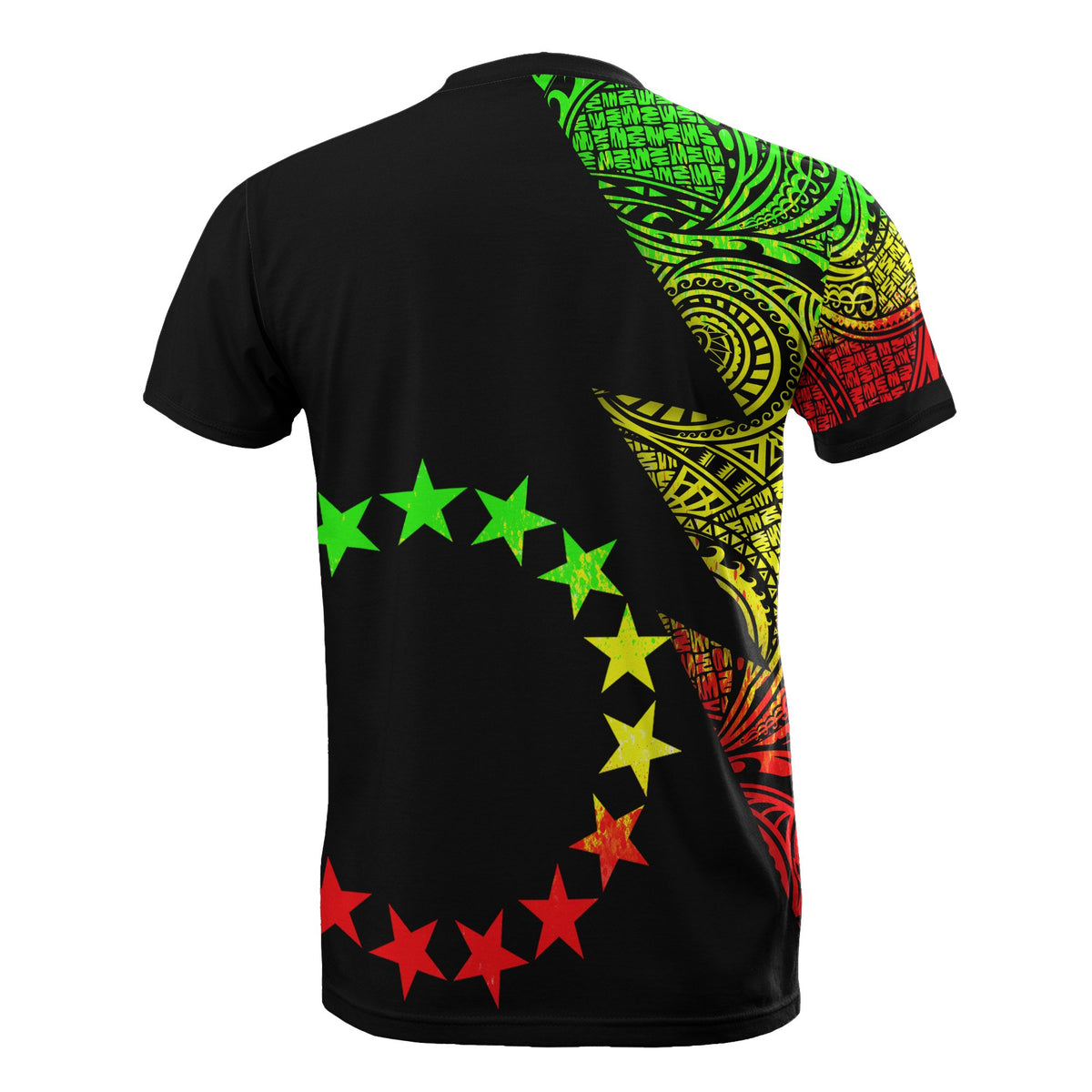 Cook Islands T Shirt Polynesian Pattern Reggae Flash Style - Polynesian Pride