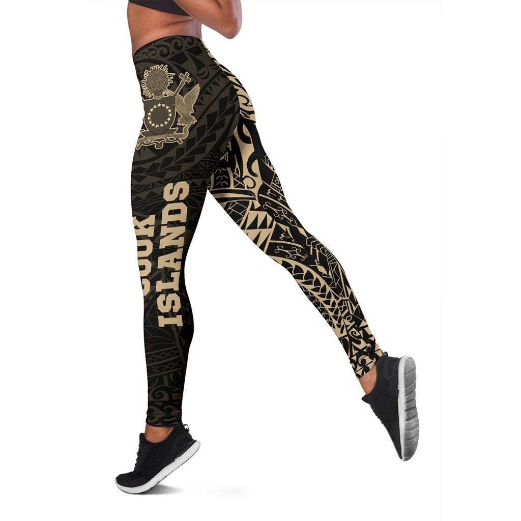 Cook Islands Special Leggings A7 Black - Polynesian Pride