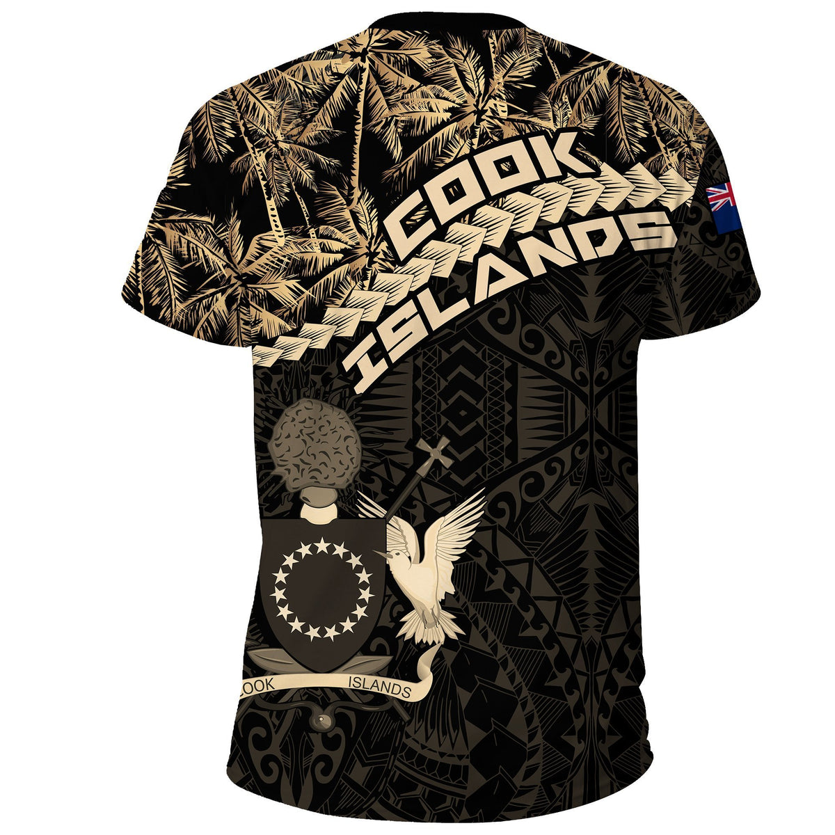 Cook islands T Shirt Golden Coconut 01 - Polynesian Pride