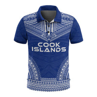 Cook Islands Polo Shirt Kuki Airani Flag Polynesian Chief Tattoo Flag Version Unisex White - Polynesian Pride