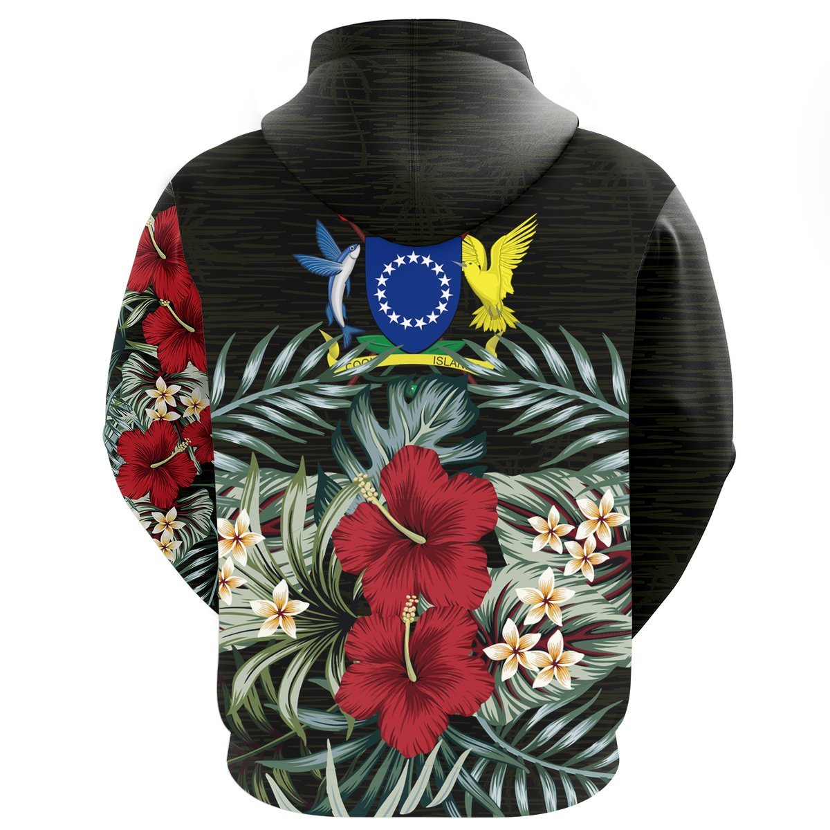 Cook Islands Hoodie Hibiscus (Men/Women) - Polynesian Pride