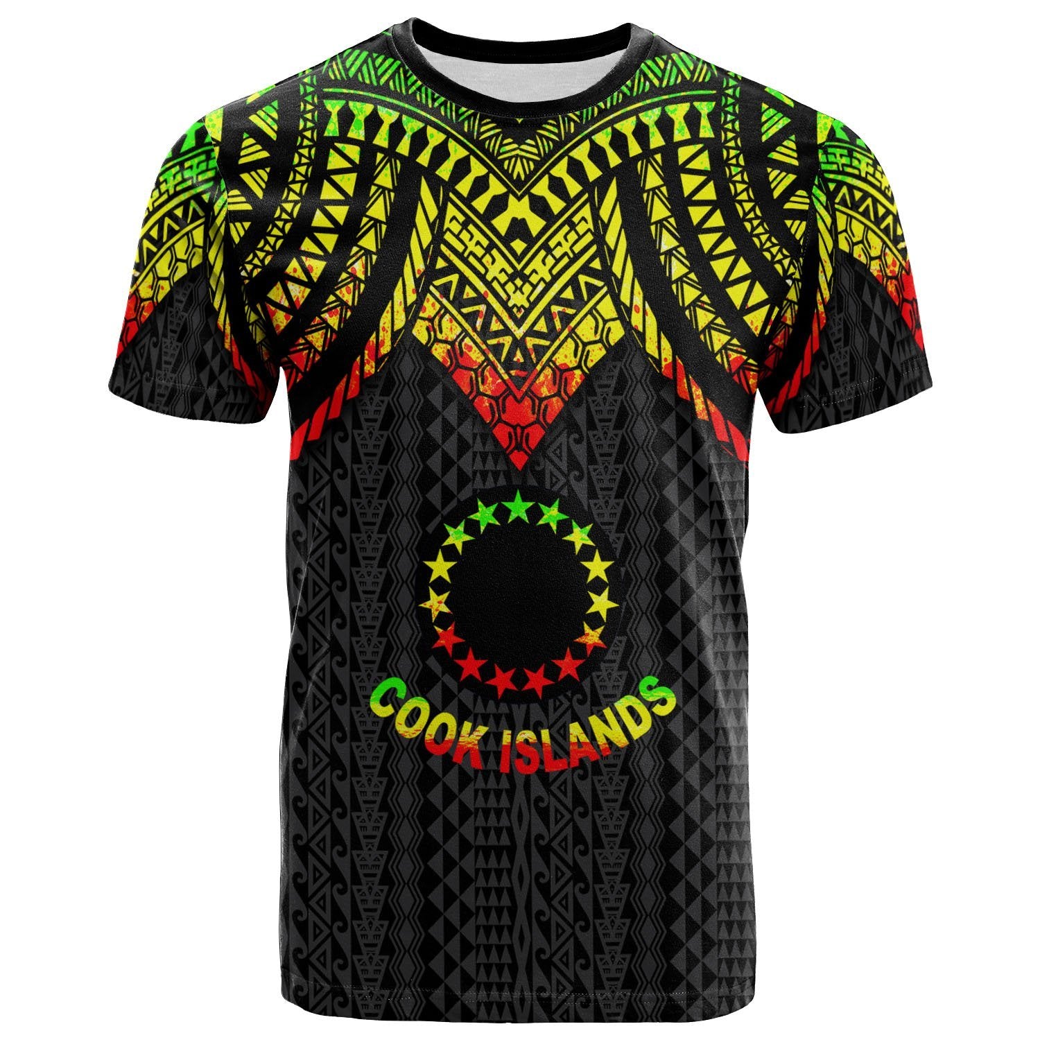 Cook Islands T Shirt Polynesian Armor Style Reggae Unisex Art - Polynesian Pride