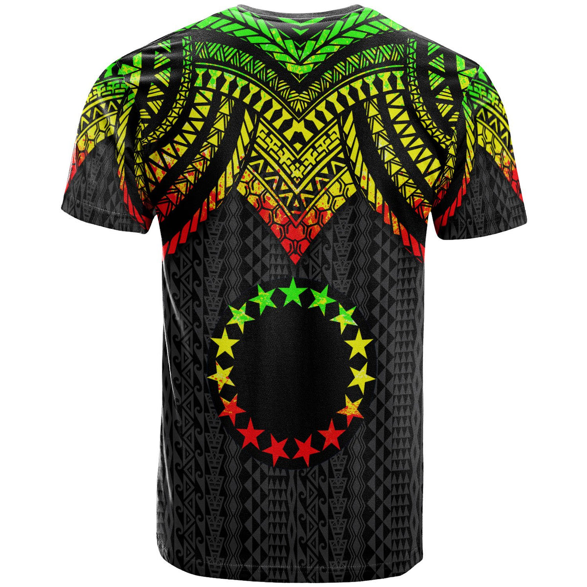Cook Islands T Shirt Polynesian Armor Style Reagge - Polynesian Pride