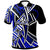 Cook Islands Polo Shirt Tribal Flower Special Pattern Blue Color Unisex Blue - Polynesian Pride