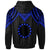 Cook islands Hoodie Polynesian Armor Style Blue - Polynesian Pride