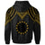 Cook islands Hoodie Polynesian Armor Style Gold - Polynesian Pride