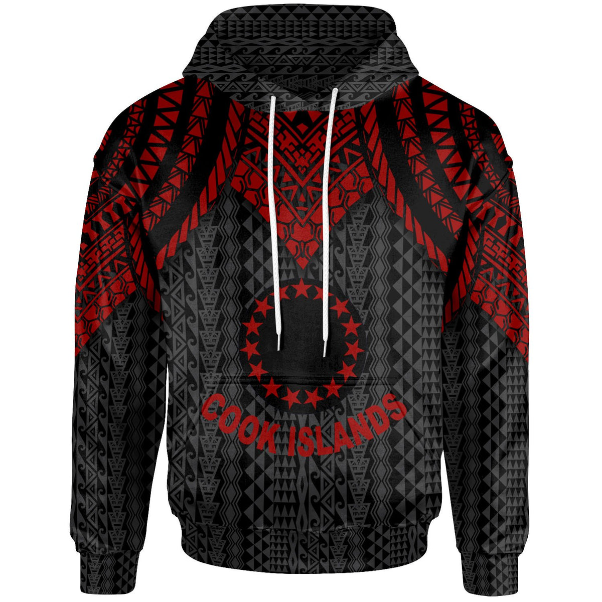 Cook islands Hoodie Polynesian Armor Style Red Unisex Red - Polynesian Pride