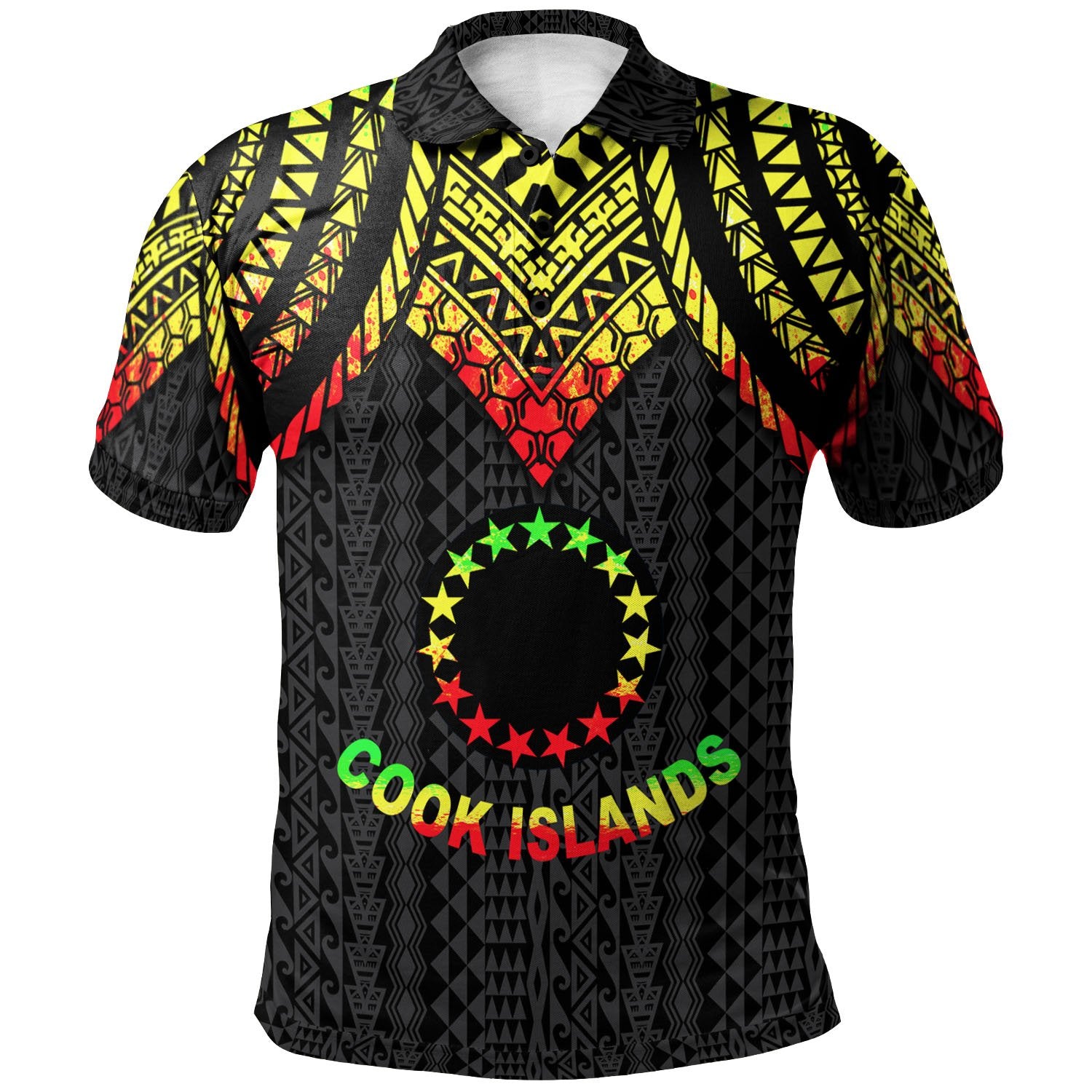 Cook islands Polo Shirt Polynesian Armor Style Reagge Unisex Reggae - Polynesian Pride