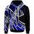 Cook Islands Hoodie Tribal Flower Special Pattern Blue Color Unisex Blue - Polynesian Pride