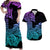 Hawaii Kakau Matching Dress and Hawaiian Shirt Polynesian Flower Tribal Heliotrope Version LT9 Heliotrope - Polynesian Pride