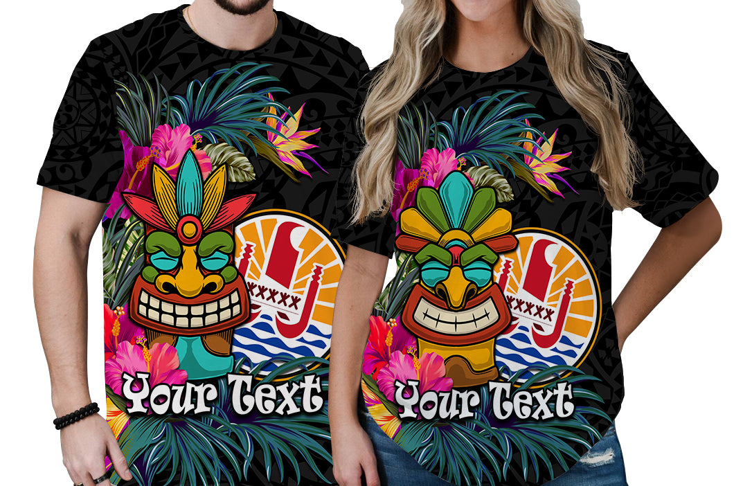 Custom Tahiti Couple Tiki T Shirt Tropical Tribal LT9 - Polynesian Pride