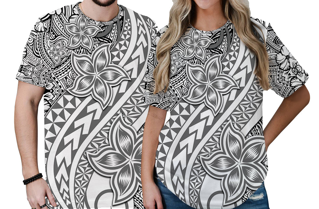 Traditional Polynesian Tribal Tattoo Retro Couple T Shirt Grey LT9 No Men - Polynesian Pride