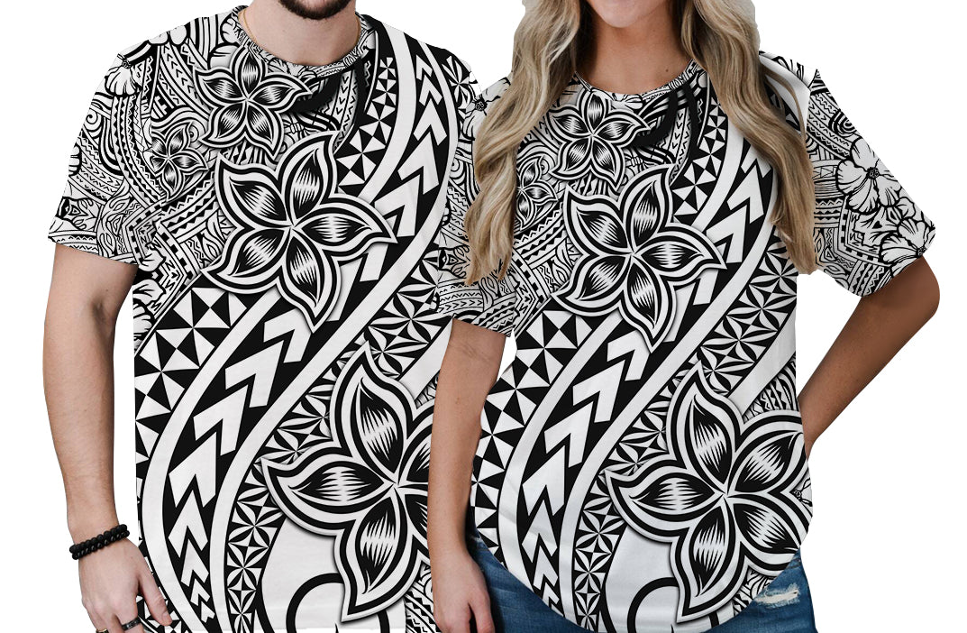Traditional Polynesian Tribal Tattoo Retro Couple T Shirt Black LT9 - Polynesian Pride