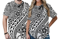 Traditional Polynesian Tribal Tattoo Retro Couple T Shirt Black LT9 - Polynesian Pride