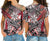 (Custom Personalised) Hawaii Cross Shoulder Shirt Tribal Plumeria With Polynesian Turtle Ver.03 LT14 Female Red - Polynesian Pride