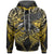 Samoa Polynesian Custom Hoodie Eagle Tribal Pattern Yellow Unisex Yellow - Polynesian Pride