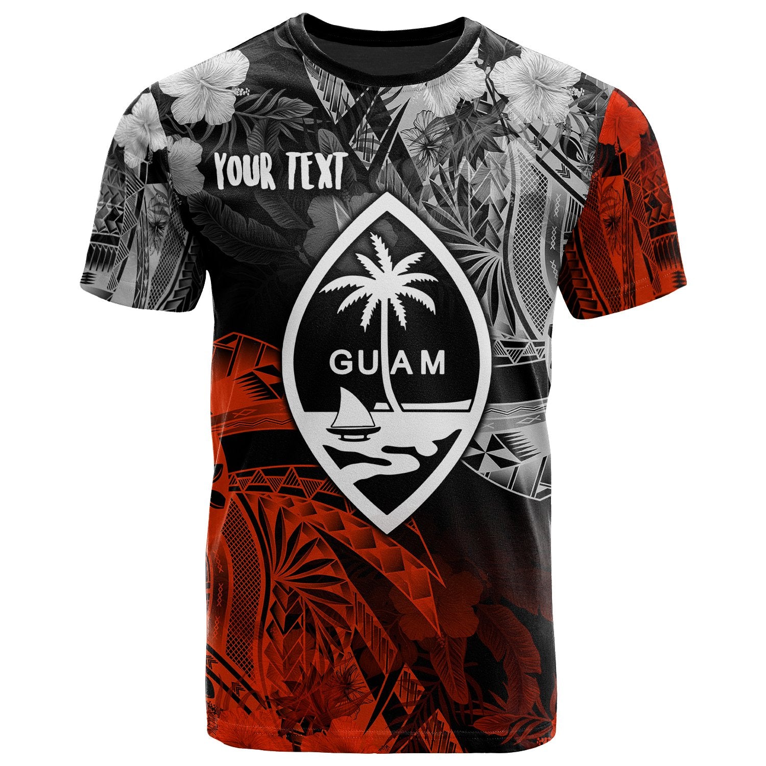 Guam Polynesian Custom T Shirt Vintage Polynesian Unisex Red - Polynesian Pride